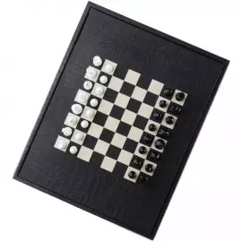 Эксклюзивный набор игр из кожи Alligator, черный